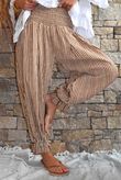 Sundaze Cheesecloth Chalk Stripe Bloomer Pant Hazelnut