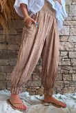 Sundaze Cheesecloth Chalk Stripe Bloomer Pant Hazelnut