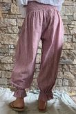 Sundaze Cheesecloth Chalk Stripe Bloomer Pant Indian Pink