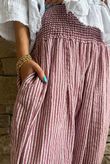 Sundaze Cheesecloth Chalk Stripe Bloomer Pant Indian Pink