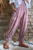 Sundaze Cheesecloth Chalk Stripe Bloomer Pant Indian Pink