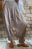 Sundaze Cheesecloth Chalk Stripe Bloomer Pant Mocha