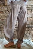 Sundaze Cheesecloth Chalk Stripe Bloomer Pant Mocha