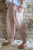 Sundaze Cheesecloth Chalk Stripe Bloomer Pant Rose