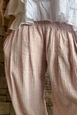 Sundaze Cheesecloth Chalk Stripe Bloomer Pant Rose