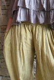 Sundaze Cheesecloth Chalk Stripe Bloomer Pant Soft Ochre