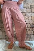 Sundaze Cheesecloth Chalk Stripe Bloomer Pant Soft Terracotta