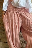Sundaze Cheesecloth Chalk Stripe Bloomer Pant Soft Terracotta