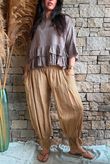 Sundaze Cheesecloth Chalk Stripe Bloomer Pant Tuscan Sun
