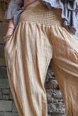 Sundaze Cheesecloth Chalk Stripe Bloomer Pant Tuscan Sun
