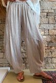 Sundaze Cheesecloth Chalk Stripe Classic Barrel Pant Calico