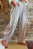 Sundaze Cheesecloth Chalk Stripe Classic Barrel Pant Calico