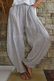 Sundaze Cheesecloth Chalk Stripe Classic Barrel Pant White
