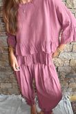 Sundaze Cheesecloth Frill Top Indian Pink