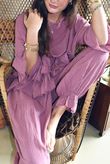 Sundaze Cheesecloth Frill Top Indian Pink