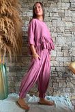 Sundaze Cheesecloth Frill Top Indian Pink