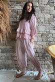 Sundaze Cheesecloth Frill Top Rose