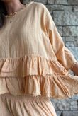 Sundaze Cheesecloth Frill Top Tuscan Sun