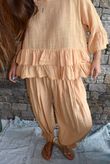 Sundaze Cheesecloth Frill Top Tuscan Sun