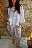 Sundaze Cheesecloth Frill Top White