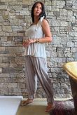 Sundaze Cheesecloth Tie Shoulder Top Calico