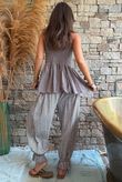 Sundaze Cheesecloth Tie Shoulder Top Mocha