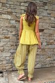 Sundaze Cheesecloth Tie Shoulder Top Soft Ochre