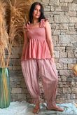 Sundaze Cheesecloth Tie Shoulder Top Soft Terracotta
