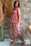 Sundaze Cheesecloth Tie Shoulder Top Soft Terracotta