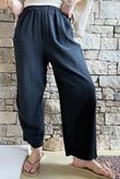 Suri Cushion Cotton Barrel Pant Black
