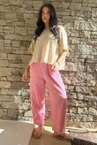 Suri Cushion Cotton Barrel Pant Candy