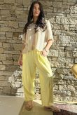 Suri Cushion Cotton Barrel Pant Lemon