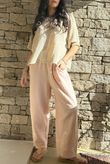 Suri Cushion Cotton Barrel Pant Rose