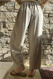 Suri Cushion Cotton Barrel Pant Stone