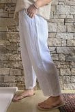 Suri Cushion Cotton Barrel Pant White