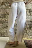 Suri Cushion Cotton Barrel Pant White