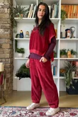 Terry B Hi Lo Tank Burgundy