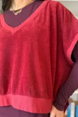 Terry B Hi Lo Tank Burgundy