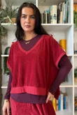 Terry B Hi Lo Tank Burgundy