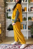 Terry B Hi Lo Tank Mustard