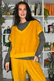 Terry B Hi Lo Tank Mustard