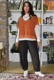 Terry B Hi Lo Tank Russet