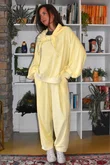 Terry B Lantern Sleeve Sweatshirt Lemon