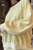 Terry B Lantern Sleeve Sweatshirt Lemon