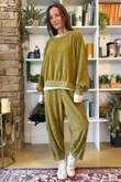 Terry B Lantern Sleeve Sweatshirt Mucky Olive