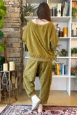 Terry B Lantern Sleeve Sweatshirt Mucky Olive