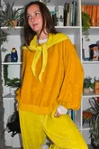 Terry B Lantern Sleeve Sweatshirt Mustard