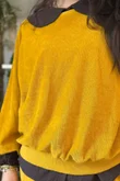 Terry B Lantern Sleeve Sweatshirt Mustard