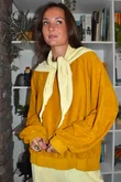 Terry B Lantern Sleeve Sweatshirt Mustard