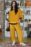 Terry B Lantern Sleeve Sweatshirt Mustard